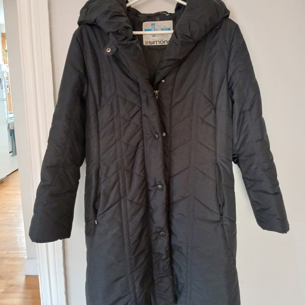 Simons Black Quilted Women's Coat